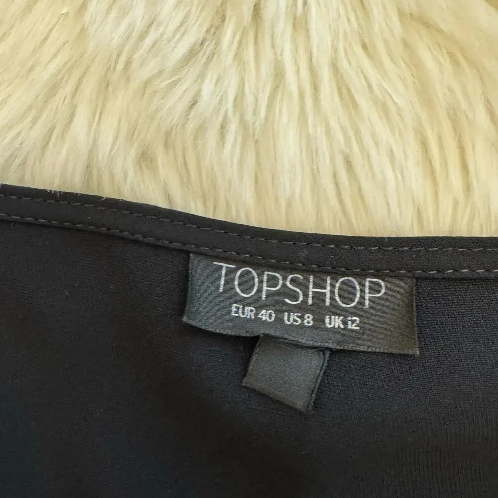 Topshop Black Sleeveless Ruffle Playsuit Jumpsuit 8